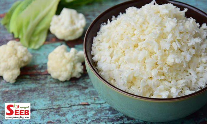 برنج گل کلم جایگزین برنج سفید